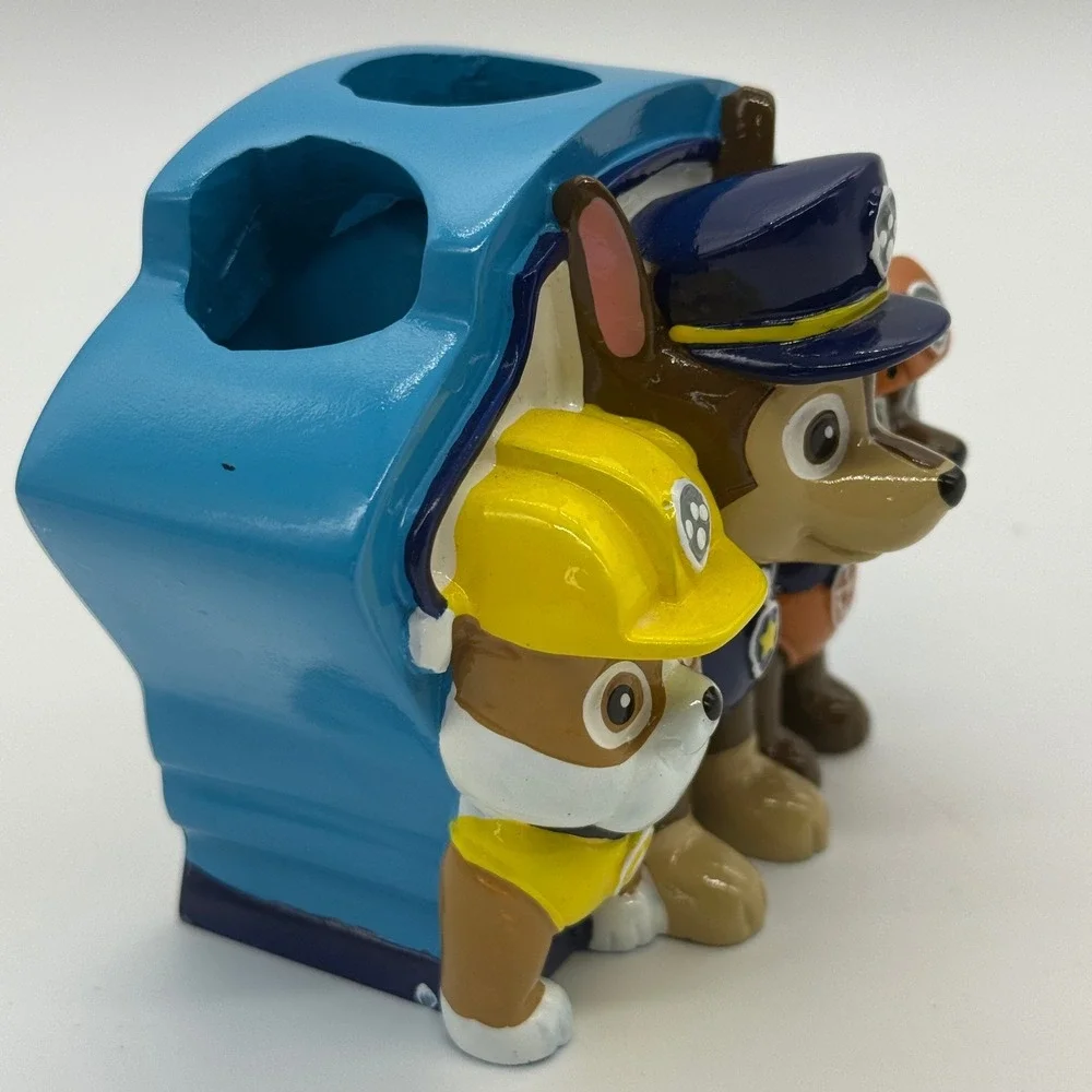 Paw Patrol Toothbrush Holder Kids‎ OS Blue Chase Rubble Zuma Bathroom Decor